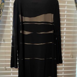Black dress with nude lining